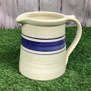 Nettlebed Pottery Crock Blue Stripe Spring Prairie